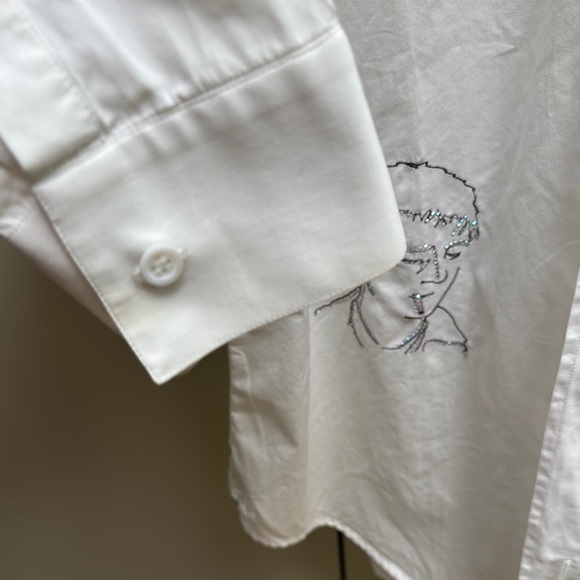 DIOR VINTAGE Christian Dior and Duncan Grant White Dress Shirt - Picture 5 of 9
